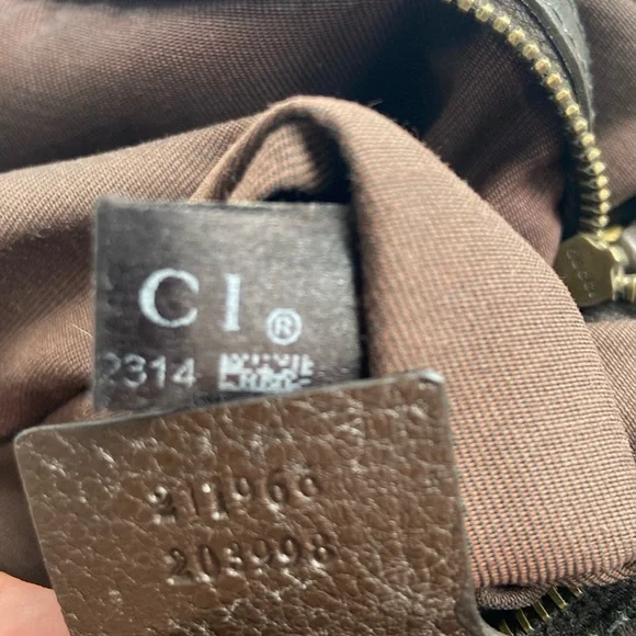 Gucci Jockey GG Monogram Canvas Brown Pebbled Leather Hobo Shoulder Bag - Picture 8 of 16